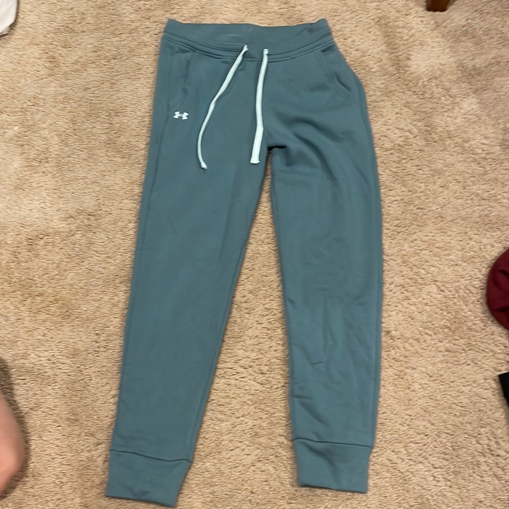 Teal underarmor womens  sweatpants